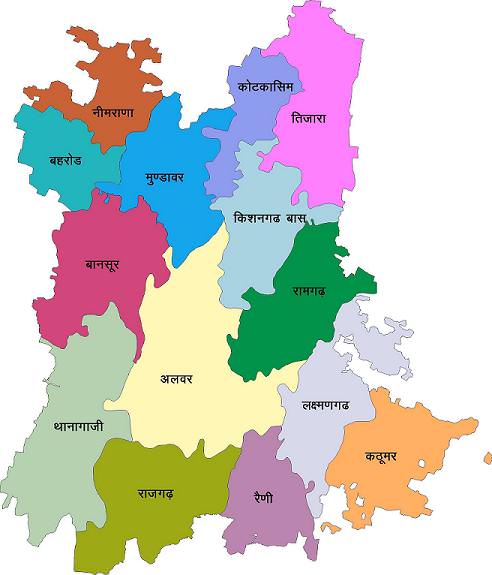 Alwar District Map