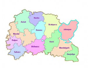 Bhilwara District Map - View Bhilwara District Road Map of Bhilwara ...