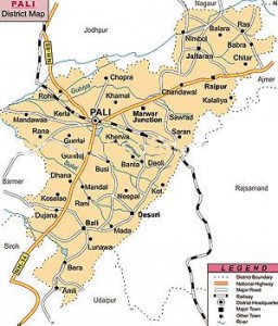 Pali District Map - View Pali District Road Map of Pali District